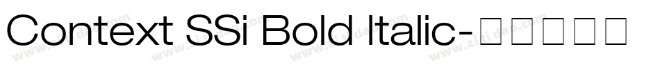 Context SSi Bold Italic字体转换